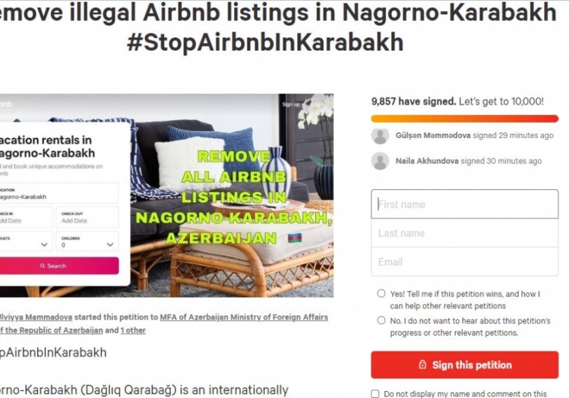 Азербайджанские студенты в Венгрии призывают подписать петицию на имя руководства airbnb.com