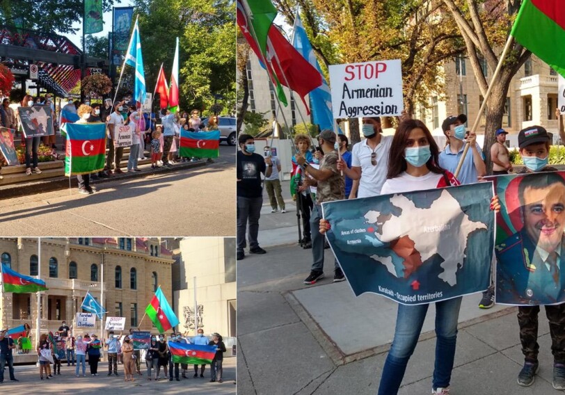 В центре канадского города поднят флаг Азербайджана (Фото)
