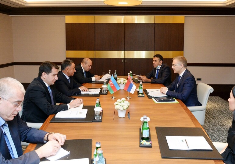Обсуждены вопросы политики и безопасности между Азербайджаном и Сербией (Фото)