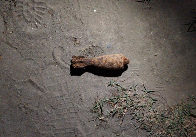 В Маштаги нашли минометный снаряд (Фото)
