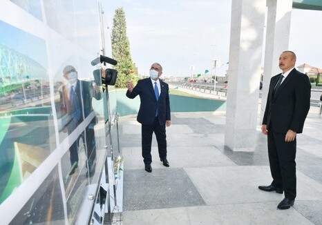 Президент Ильхам Алиев принял участие в открытии надземного пешеходного перехода на дороге Мардакян-Загульба (Фото-Видео-Обновлено)
