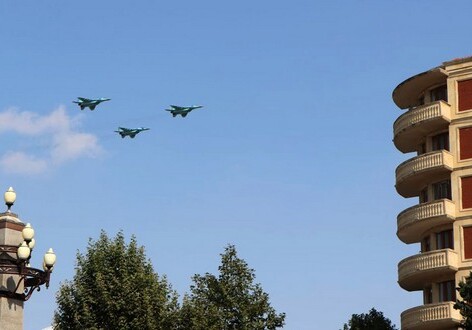 ВВС Азербайджана и Турции совершили совместные полеты над Гянджой (Фото-Видео)