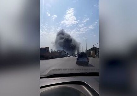В Баку произошел пожар на свалке старых шин (Видео)