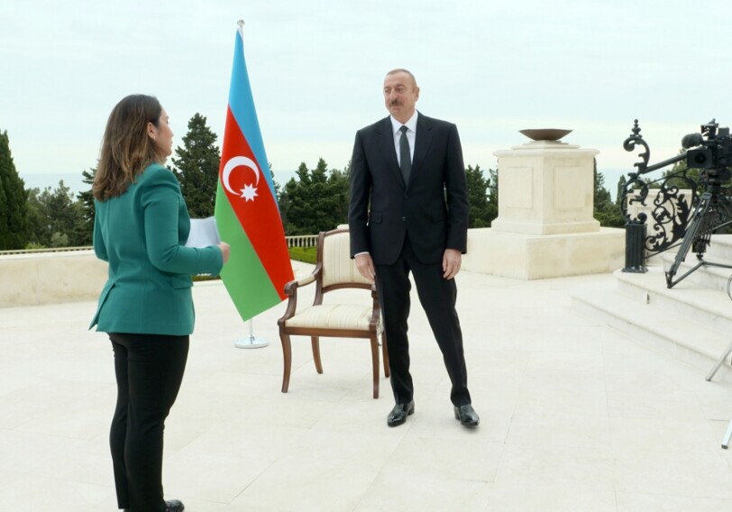 Ильхам Алиев дал интервью телеканалу «Аль-Джазира»(Фото-Обновлено)