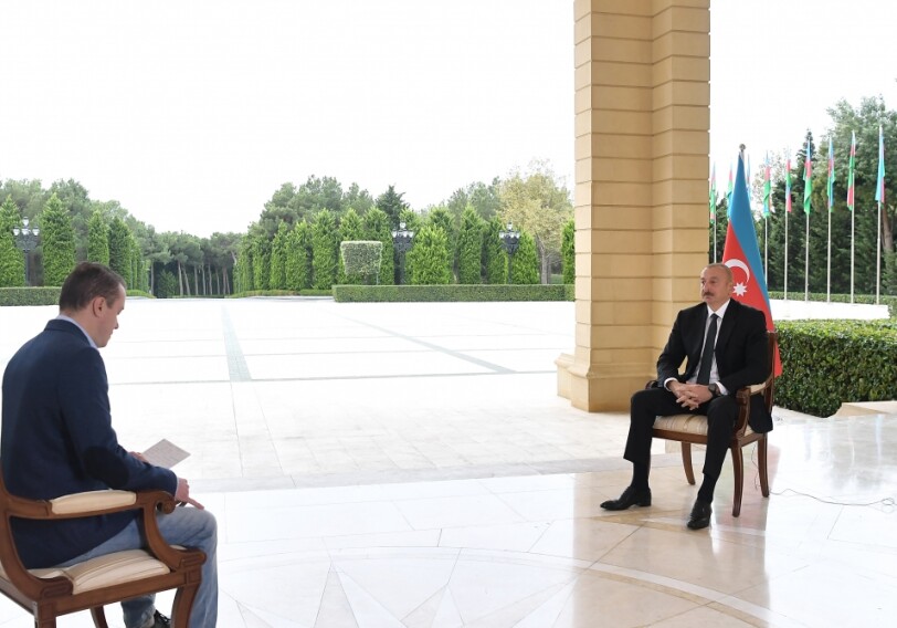 Президент Азербайджана дал интервью российском «Первому каналу (Фото-Добавлено) 