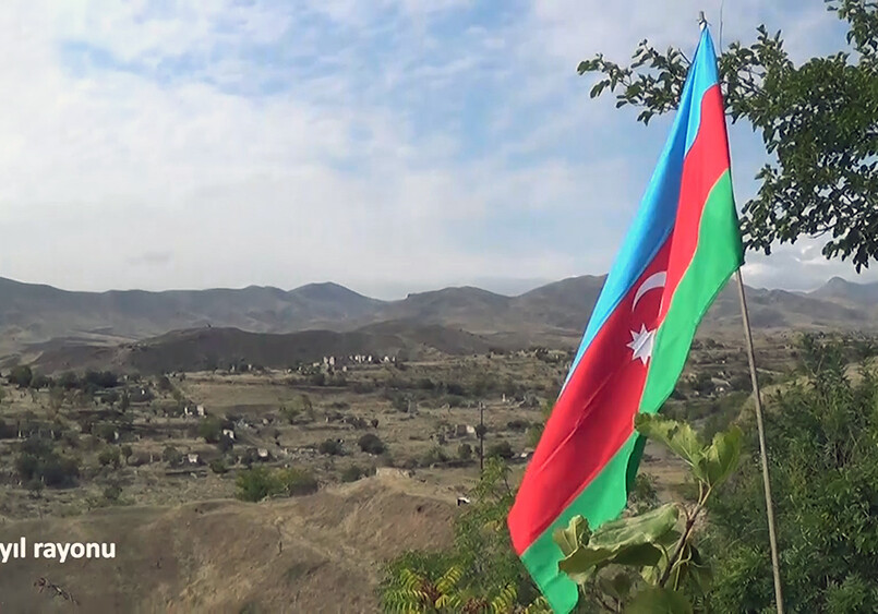 Флаг Азербайджана на освобожденных территориях Джебраильского района (Видео) 