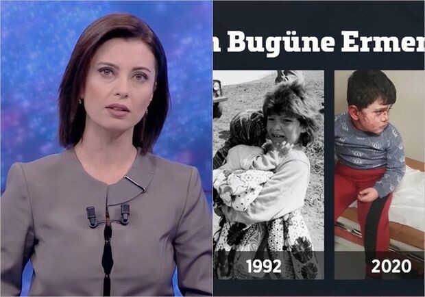 Турецкая телеведущая, сравнившая события Ходжалы и Гянджи, не сдержала слез (Видео)