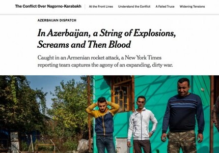Журналисты The New York Times попали под ракетный обстрел в Барде