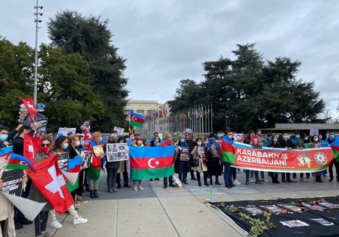 В Женеве прошла акция протеста против армянских терактов (Фото)