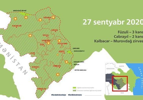 192 освобожденных азербайджанской армией населенных пункта отображены на интерактивной карте (Видео)