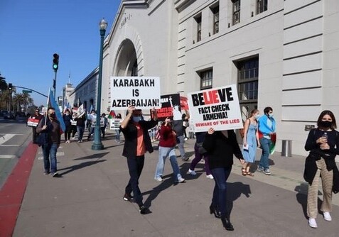 Участники шествия в штате Калифорния осудили провокации Армении против Азербайджана (Фото)