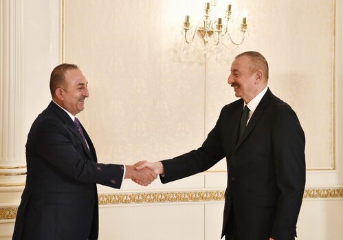 Президент Ильхам Алиев принял главу МИД, министра обороны и начальника Национальной разведывательной организации Турции (Фото)