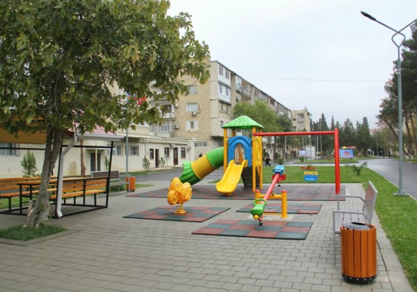 В рамках проекта «Наш двор» благоустроены первые за пределами Баку дворы (Фото)