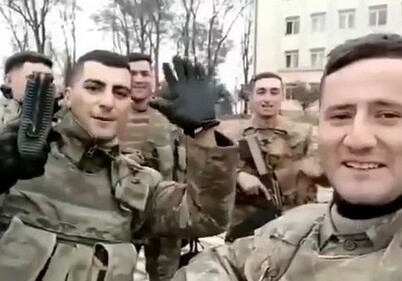 Наши солдаты передали привет из Шуши всему Азербайджану (Видео)