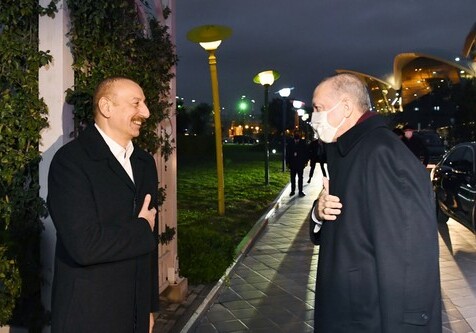 Состоялся совместный ужин президентов Азербайджана и Турции (Фото-Видео)