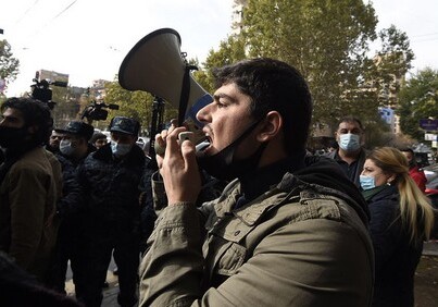 В Ереване проходит акция протеста с требованием отставки Пашиняна (Видео)