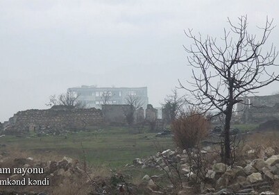 Кадры из освобожденного села Агдамкенд Агдамского района (Видео)
