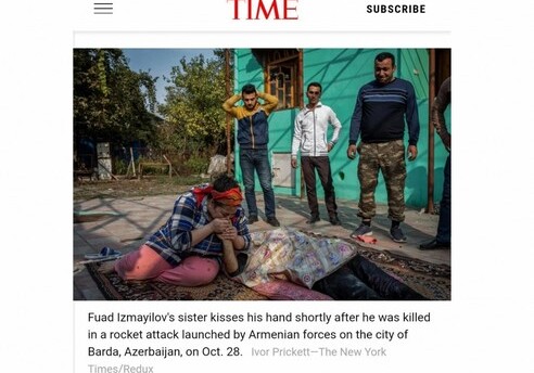 Журнал Time включил в число 100 лучших фотографий 2020 года снимок ракетной атаки Армении на Барду