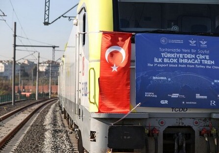 Первый экспортный поезд Турции через Азербайджан прибыл в Китай