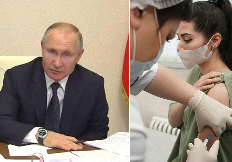 Путин: «Риски по COVID сохраняются, так как вакцинация только началась» (Видео)