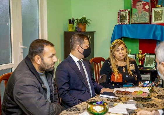 Семье Эльмара Набиева, ставшего шехидом в боях за Физули, оказана социальная поддержка 