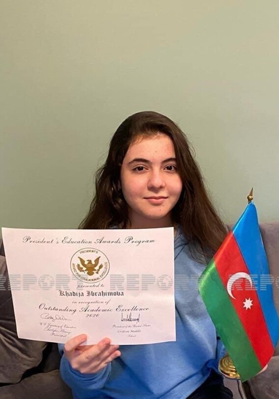 Азербайджанская школьница в США удостоена награды Дональда Трампа