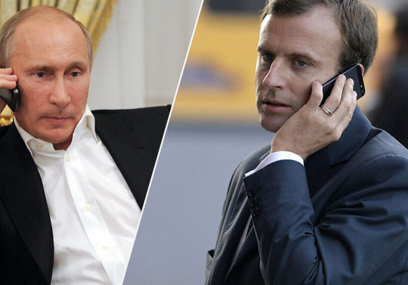 Путин и Макрон обсудили по телефону вопросы карабахского урегулирования