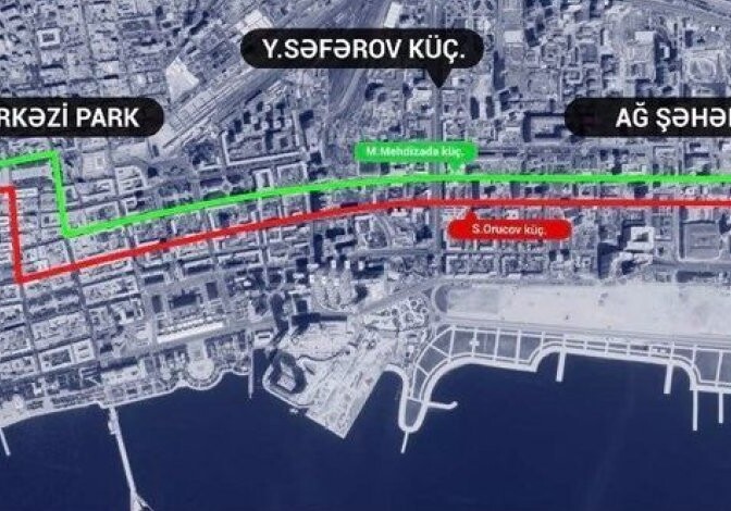 В Баку создан новый транспортный коридор из «Белого города» в Центральный парк (Видео)