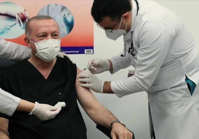 Президент Эрдоган сделал прививку от коронавируса -Прямой эфир