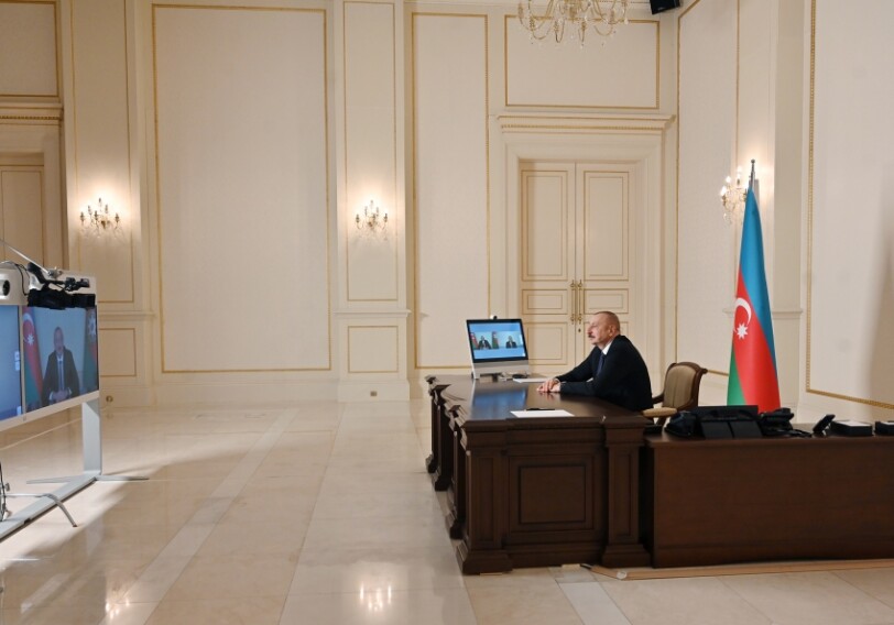 Президент Азербайджана принял в видеоформате президента и учредителя Фонда этнического взаимопонимания США(Фото-Видео)
