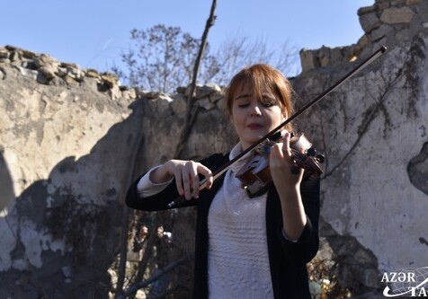 Впервые за многие годы на руинах Джебраильского Дома культуры прозвучала музыка (Фото-Видео)