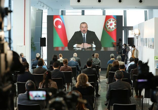 Ильхам Алиев о снабжении российских миротворцев в Карабахе (Видео)