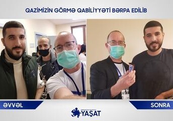 Израильский врач восстановил раненый глаз азербайджанскому военному