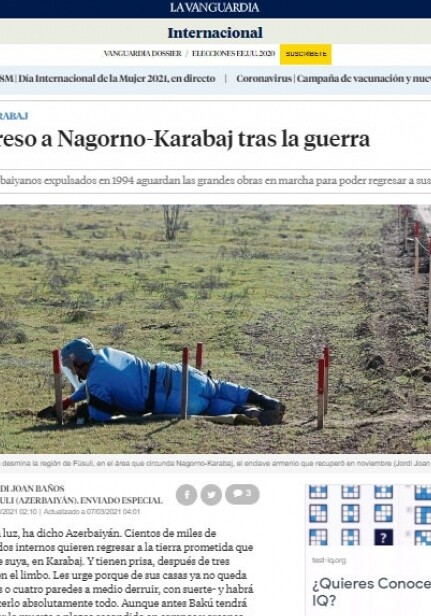 Возвращение в Карабах после войны – Газета La Vanguardia