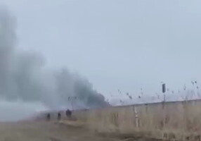 В Казахстане упал военный самолет