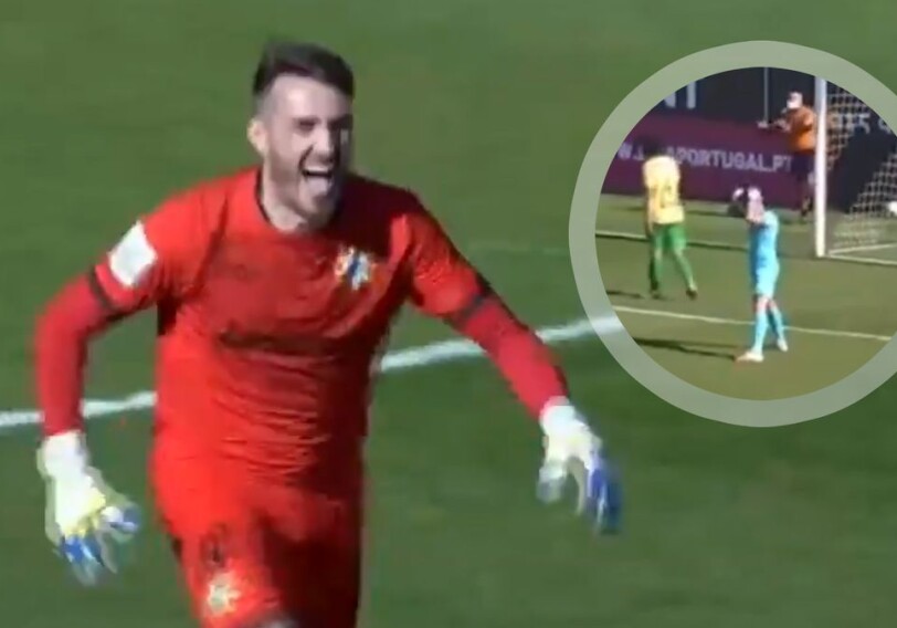 В чемпионате Португалии вратарь забил гол ударом от своих ворот (Видео)