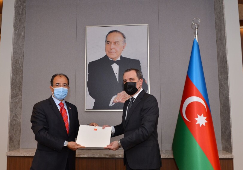 Глава МИД Азербайджана принял копии верительных грамот новоназначенного посла Турции (Фото)