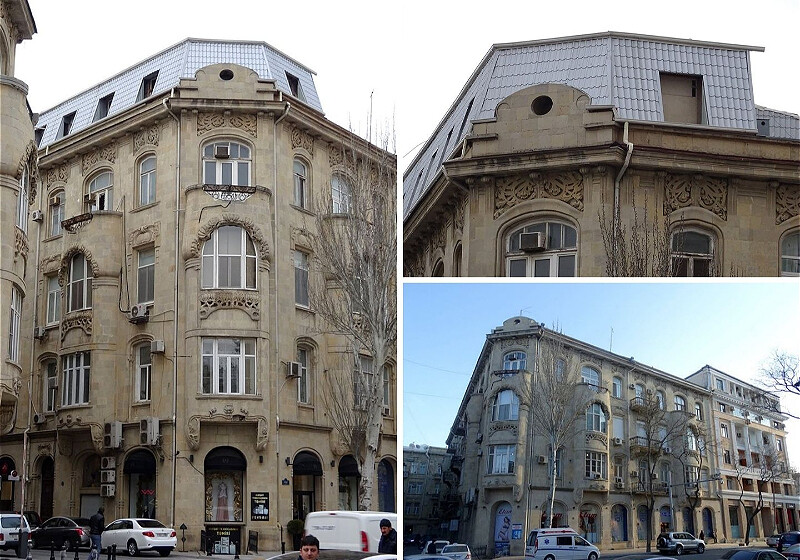 В Баку сносят мансарду на архитектурном здании (Фото-Видео)