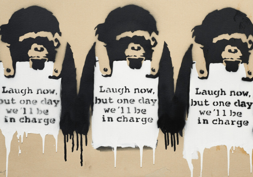 Картину Бэнкси с изображением трех обезьян продали на аукционе в Нью-Йорке за $2 млн