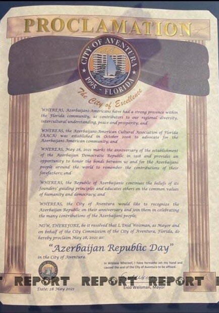 В двух американских городах 28 мая объявлен Днем Республики Азербайджана