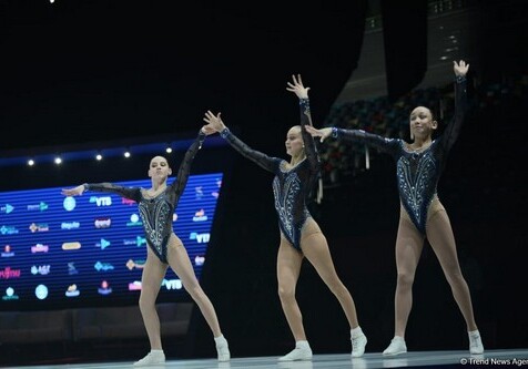 Трио из России заняло первое место на Всемирных соревнованиях по аэробной гимнастике в Баку