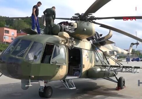 Азербайджанский вертолет, совершивший экстренную посадку в Турции, отремонтирован (Видео)