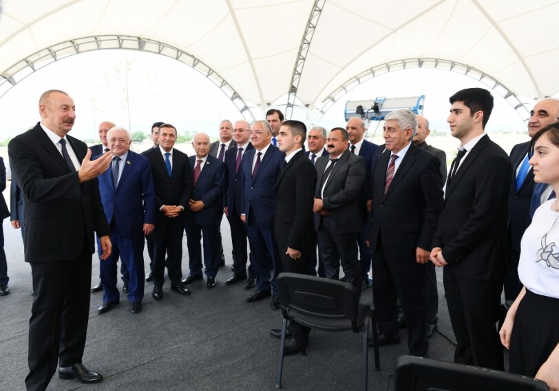 Президент Ильхам Алиев принял участие в церемонии, посвященной началу восстановления города Агдам (Фото-Обновлено)