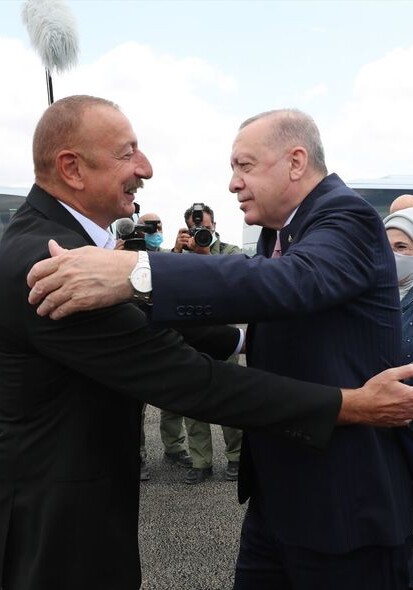 Президент Ильхам Алиев встретил Эрдогана в Физулинском районе (Фото-Видео-Обновлено)