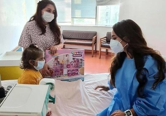 Лейла Алиева навестила больных детей в Центре талассемии (Фото)