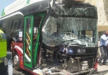 В Баку столкнулись два пассажирских автобуса, пострадали 7 человек (Видео)