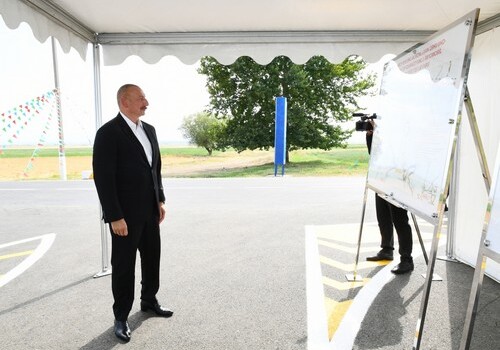 Президент Азербайджана принял участие в открытии дороги и Олимпийского комплекса в Геранбое (Фото-Обновлено)