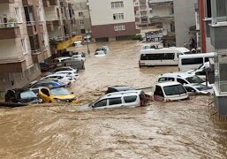 В Турции проливные дожди вызвали наводнение (Видео)