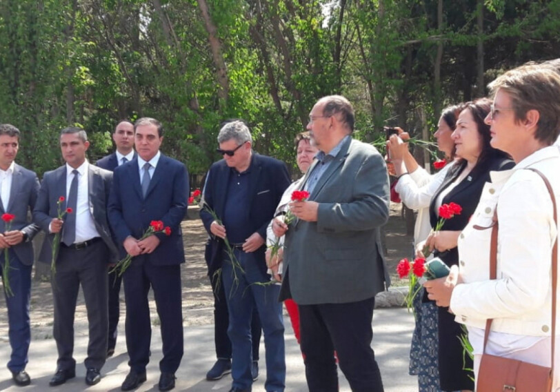 Члены Национальной ассамблеи Франции в Гяндже посетили территорию, подвергшуюся обстрелу со стороны Армении (Фото)