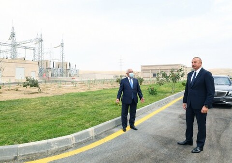 Президент Ильхам Алиев принял участие в открытии подстанции «Абшерон» (Фото-Обновлено)